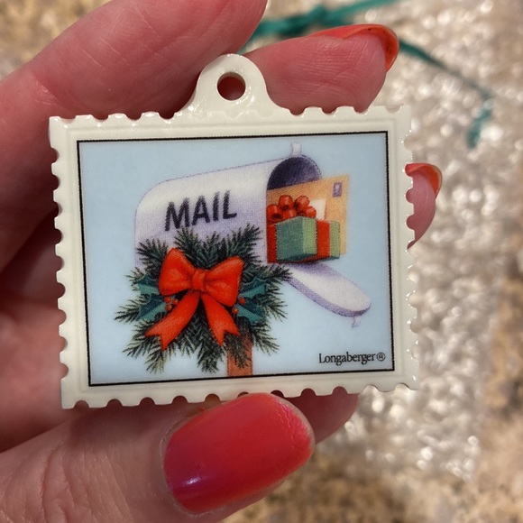 3 Longaberger Tie On Ceramic Accesories Thinking of You / Mail and Tea - Picture 10 of 13